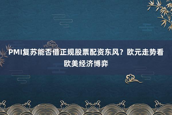 PMI复苏能否借正规股票配资东风？欧元走势看欧美经济博弈